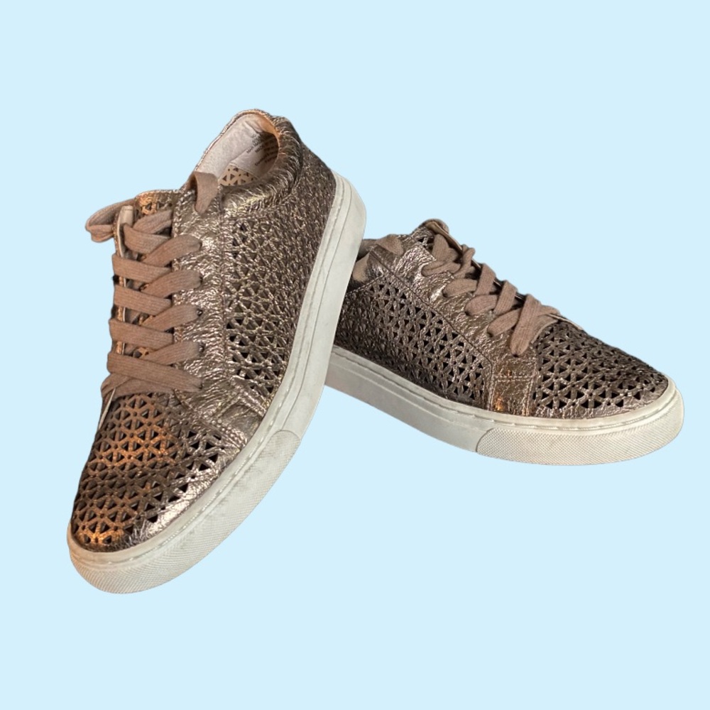 Vince Camuto metallic running shoes